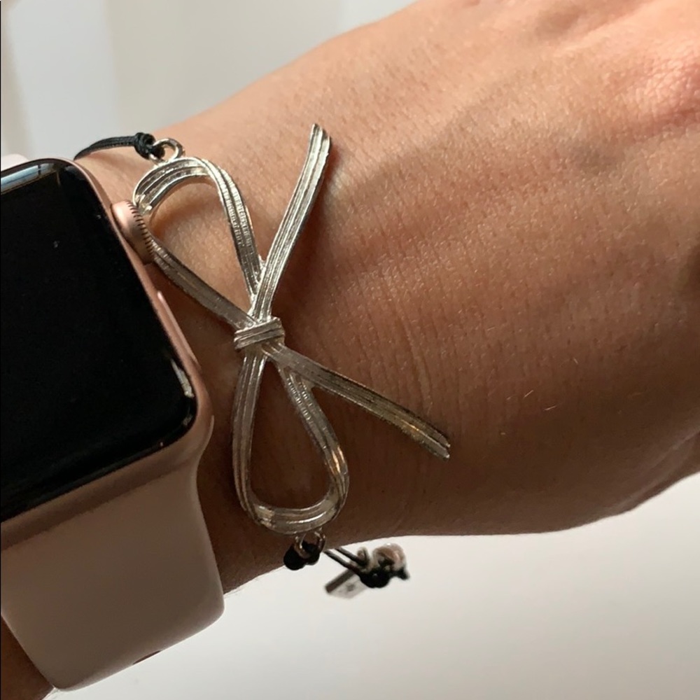 Sequin Silver Bow Bracelet